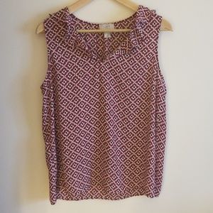 Loft Sleevless Blouse Size M